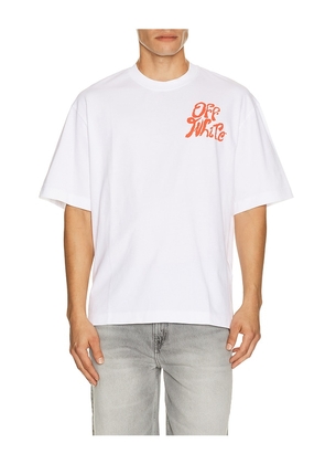 OFF-WHITE Grass Ink Logo Skate Tee in White. Size S. Also in M, XL/1X.
