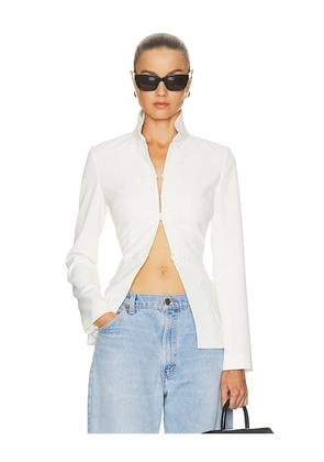 SAU LEE Filip Tang Jacket in White. Size 2. Also in 00, 4, 6, 8, 10, 12.