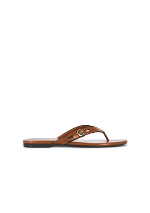 Tory Burch Romy Thong Sandal in Brown. Size 6. Also in 6.5, 7, 7.5, 8, 8.5, 9, 10, 9.5.