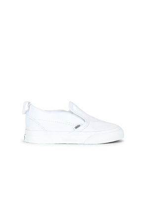 Vans Toddler Slip-on V in White. Size 7.5. Also in 8, 8.5, 9, 9.5, 10.