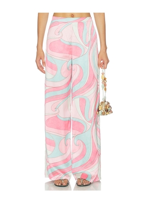 Runaway The Label Milani Relaxed Satin Pant in Multi. Size XS. Also in S, M, L, XL.