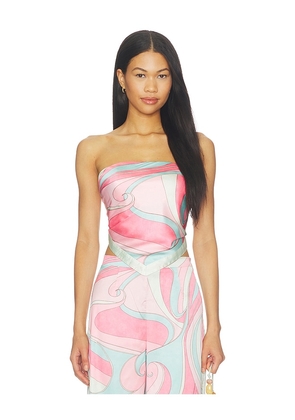 Runaway The Label Milani Satin Scarf Top in Multi. Size XS. Also in S, M, L, XL.