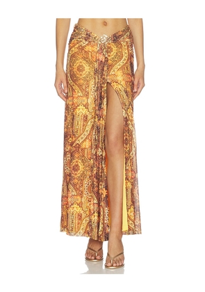 Runaway The Label Skylar Ruched Maxi Skirt in Multi. Size XS. Also in S, M, L, XL.