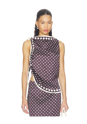 Stone Cold Fox x REVOLVE Porsha Top in Brown. Size XXS. Also in L, M, S, XL, XS.