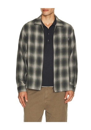thisisneverthat Nep Check Zip Shirt in Grey. Size S. Also in L, M, XL/1X.