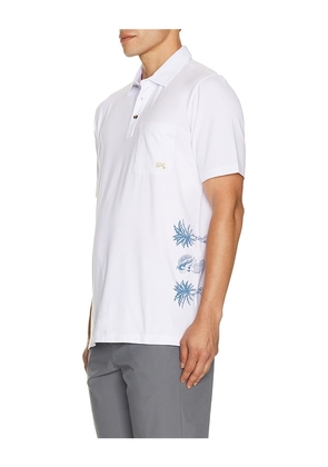 TravisMathew Comfortknit Deep Sea Polo in White. Size M. Also in L.