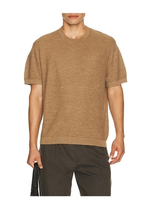 Theory Kolben Pacific Linen Tee in Yellow. Size S. Also in M, L, XL/1X, XXL/2X.