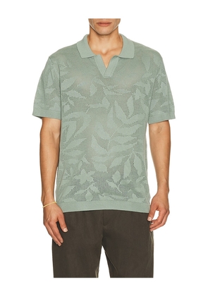 Vintage Summer Sweater Knit Polo in Green. Size S. Also in M, L.
