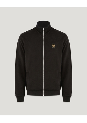 Belstaff Men's Full Zip Sweatshirt Cotton Fleece Black Size 2xl