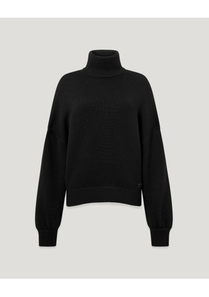 Belstaff Women's Ottawa Jumper Wool Cashmere Blend Black Size L