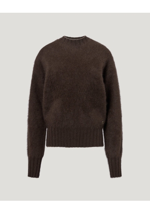 Belstaff Women's Rhea Jumper Wool Cashmere Blend Bark Size L