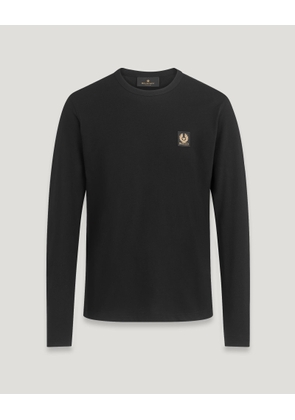 Belstaff Men's Long Sleeved T-shirt Cotton Jersey Black Size 2xl
