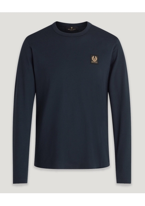 Belstaff Men's Long Sleeved T-shirt Cotton Jersey Dark Ink Size 2xl