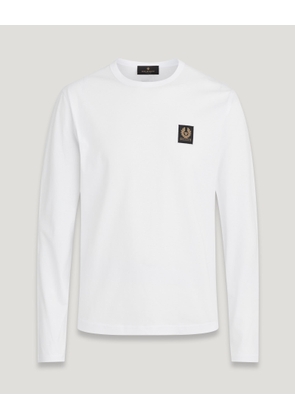 Belstaff Men's Long Sleeved T-shirt Cotton Jersey White Size 2xl