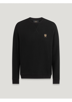 Belstaff Men's Sweatshirt Cotton Fleece Black Size 2xl