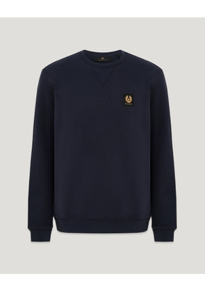 Belstaff Men's Sweatshirt Cotton Fleece Dark Ink Size 2xl