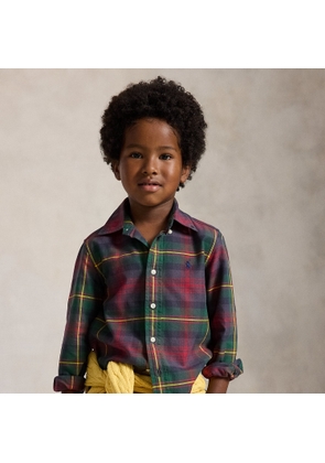 Plaid Cotton Oxford Shirt