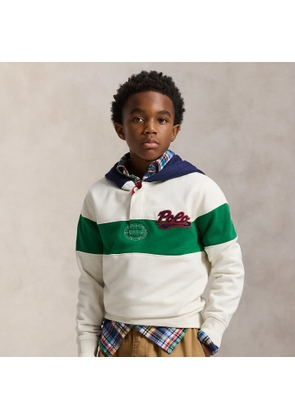 Logo Fleece Rugby Hoodie
