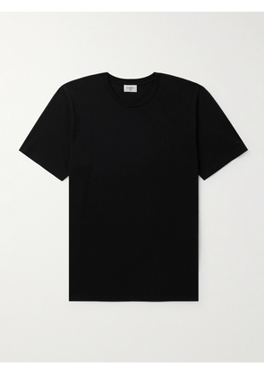 SAINT LAURENT - Logo-Embroidered Cotton-Jersey T-Shirt - Men - Black - S