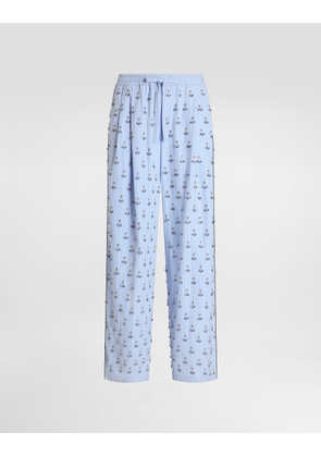 Dolce & Gabbana Vanity Trousers With Embroidery - Man Pants And Shorts Multi-colored 48