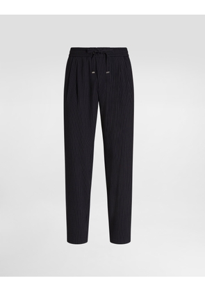 Dolce & Gabbana Pinstripe Wool Jogging Trousers - Man Pants And Shorts 48
