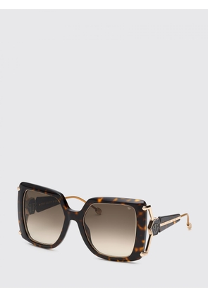 PHILIPP PLEIN Queen Cat-Eye Sunglasses with Tortoiseshell Frame and Hexagon Logo
