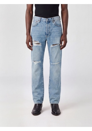 ACNE STUDIOS Straight Fit Distressed Organic Denim Jeans