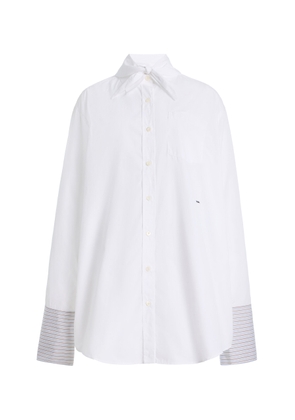 Prada Tie-Neck Cotton Shirt - Moda Operandi