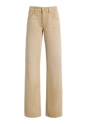 EB Denim Ariel Wedgie Rigid Mid-Rise Straight-Leg Jeans - Moda Operandi