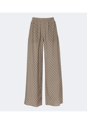 Gucci GG silk crepe de chine palazzo pants