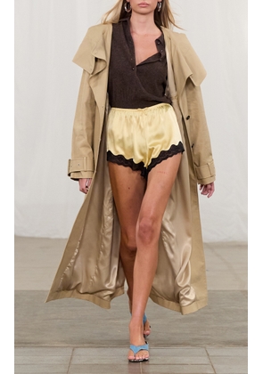 ROTATE ROTATE x Love Stories Lace-Trimmed Silk Shorts - Moda Operandi