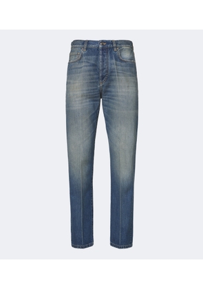 Versace Distressed straight jeans