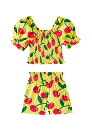 Fabula Printed cotton top and shorts
