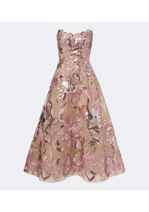 Elie Saab Embellished tulle bustier dress