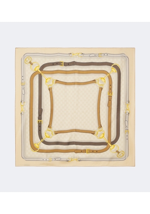Gucci GG printed silk twill scarf