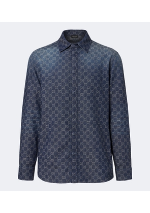 Gucci GG cotton chambray jacquard shirt