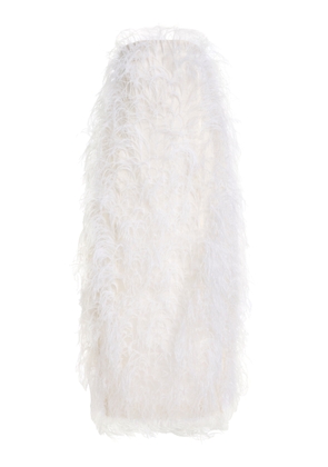 Atelier Prabal Gurung Hand-Feathered Satin-Faced Organza Maxi Dress - Moda Operandi