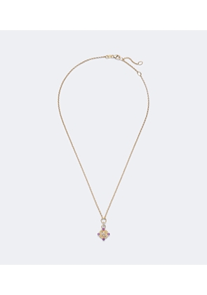 FoundRae Resilience Blossom 18kt gold necklace with diamonds and amethysts