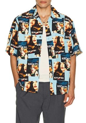 WACKO MARIA Mulholland Drive Short Sleeve Hawaiian Shirt Type 1 in Blue - Multi. Size XL/1X (also in L, M, S).