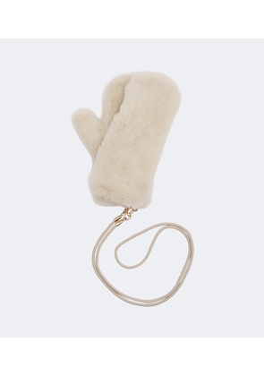 Max Mara Alpaca, wool, and silk teddy mittens