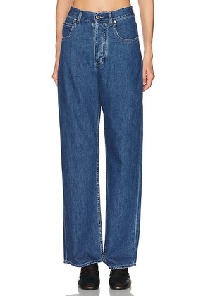 Bottega Veneta High Waisted Bootcut Leg in Mid Blue - Blue. Size 36 (also in 38).