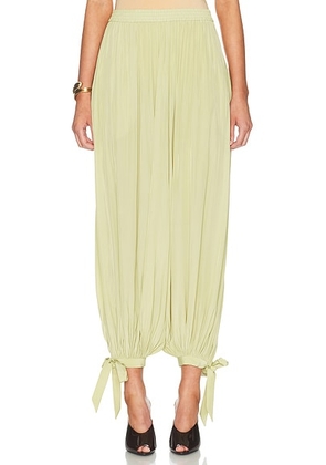 Chloe Balloon Pant in Hay Green - Green. Size 36 (also in 38, 34, 40).