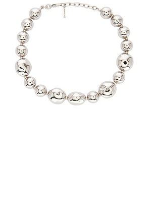 Givenchy Sculpted Gem Single Necklace in Silvery - Metallic Silver. Size all.