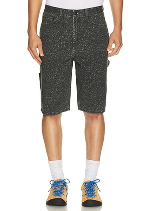 Thisisneverthat Relaxed Painter Short in Leopard - Black. Size S (also in M, L, XL/1X).