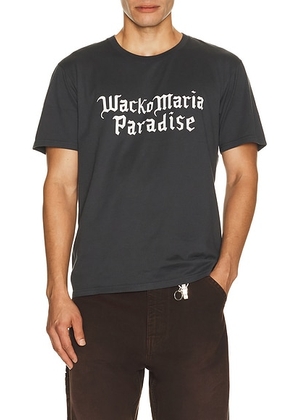 WACKO MARIA Standard Crew Neck Tee Shirt in Black - Black. Size S (also in L, M, XL/1X).