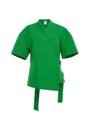 Calvin Klein Collection Dahlia Belted Cotton Jacket - Moda Operandi