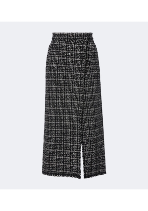 Erdem Checked cotton-blend tweed pencil skirt