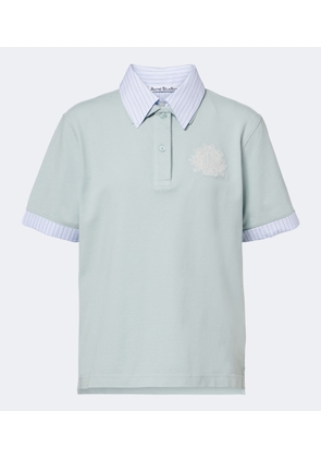 Acne Studios Layered cotton-blend pique polo shirt