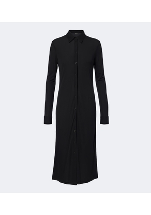 Gucci Semi-sheer crepe jersey shirt dress