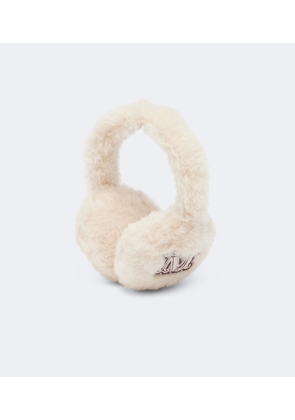 Max Mara Alpaca, wool, and silk teddy earmuffs
